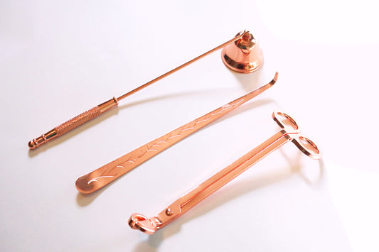 Rose Gold Candle Accessory Set
